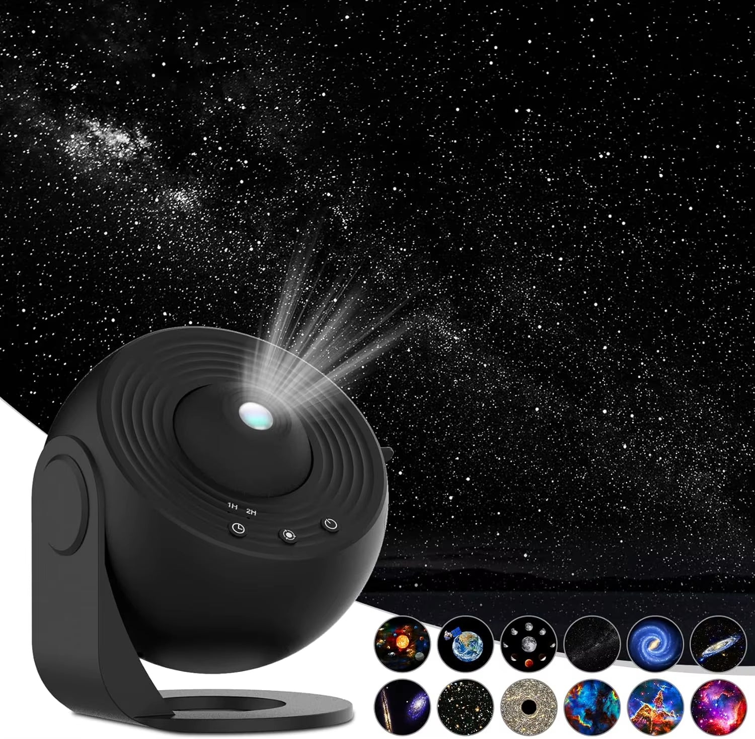 12 in 1 Star Projector Night Light 4K HD Planetarium Projector for Kids Room Valentines Gift 360° Rotate Galaxy Projector Lamp